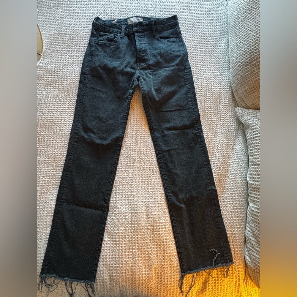 MOTHER denim the scrapper cuff ankle fray